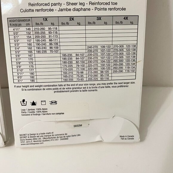 Secret Freedom Plus and Day Sheet Pantyhose Black Size 3X and 3+ - Picture 13 of 15